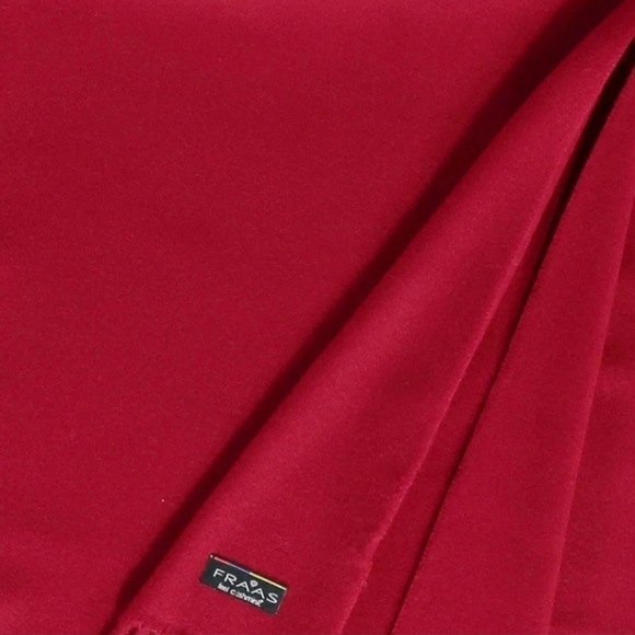 cashmink V. Fraas Soft, Deep Red Fringe Scarf - Picture 6 of 11